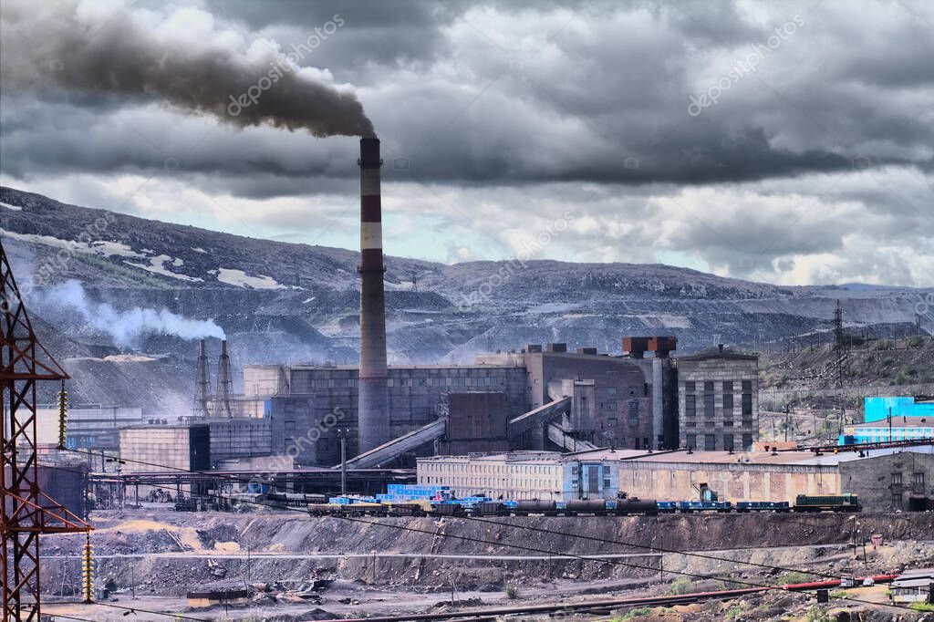 Vue d’une installation industrielle traitant des minerais provenant de la RDC